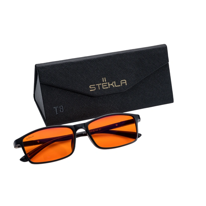 STЁKLA BLACK с оранжевыми линзами (96%)