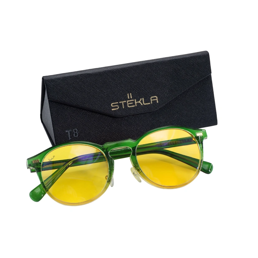 STЁKLA GREEN с желтыми линзами (76%)